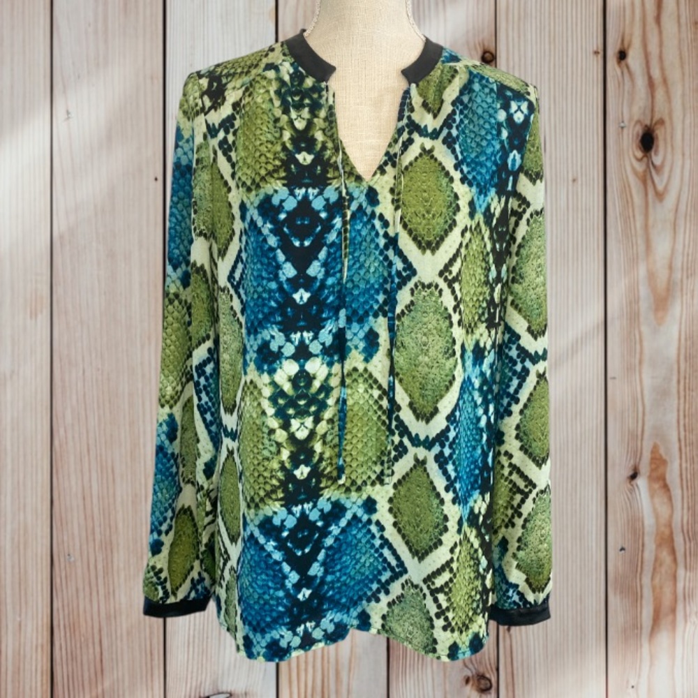 Zac & Rachel Snakeskin Print Blouse